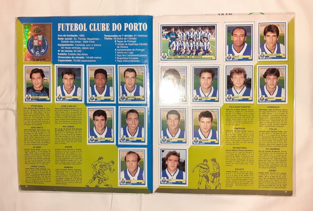 Caderneta Completa Futebol 94-95 Estrelas do Campeonato - Panini