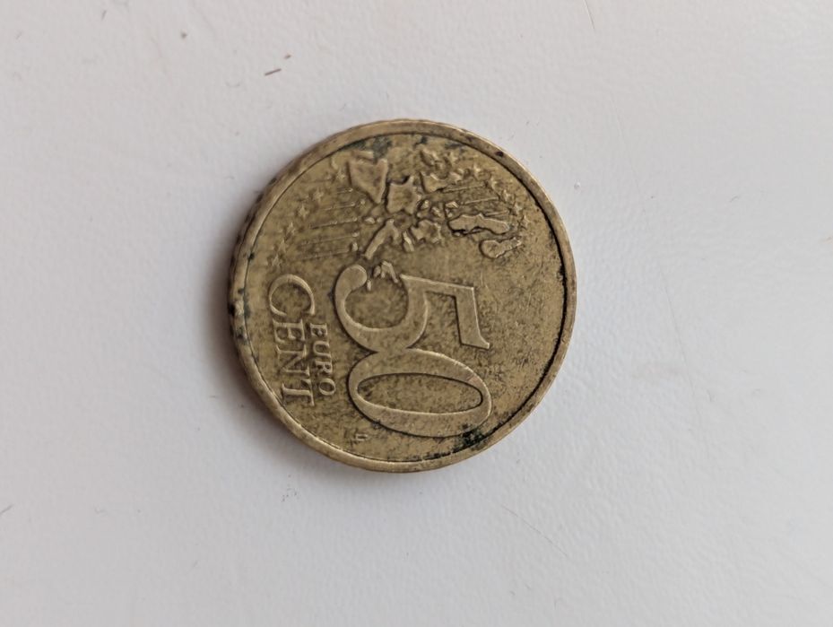 Монета 50 євроцентів 2001