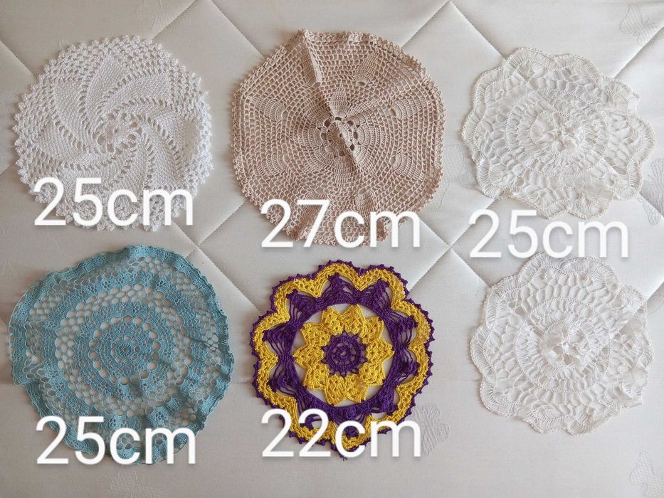 Lote 9 Naperons croché.