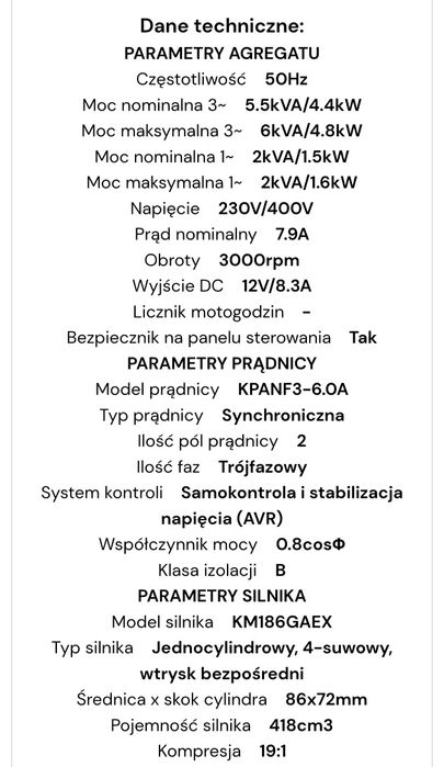 Agregat prądotwórczy