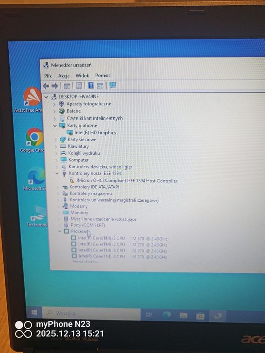 Laptop Acer Intel core i3 SSD