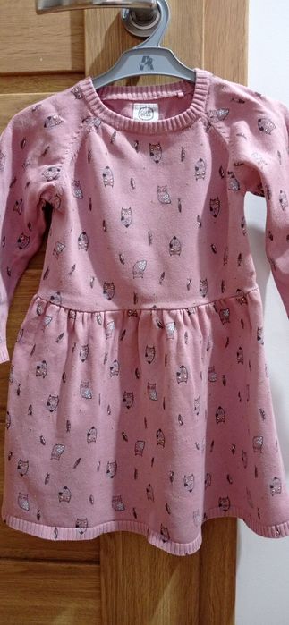 Sukienka sweterkowa w sowy Cool Club rozmiar 98