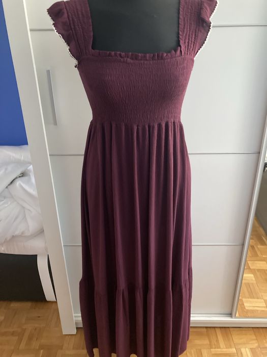 Sukienka muflinowa z gumką na biuście