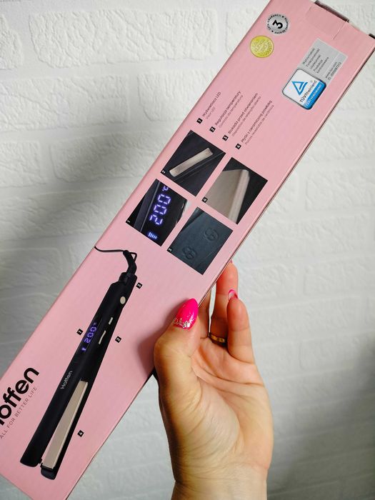 Prostownica Hoffen z wyświetlaczem LED ceramiczna