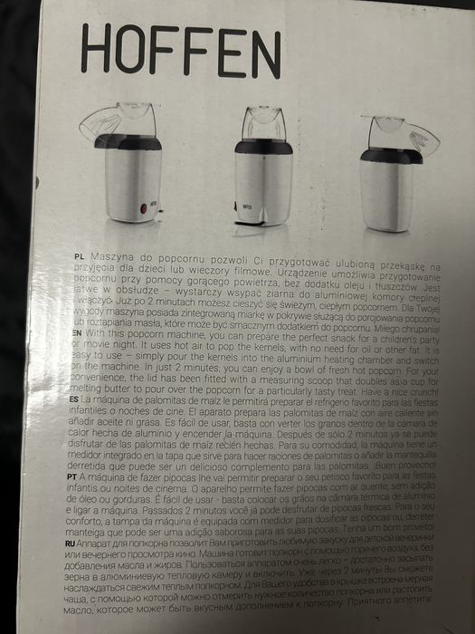 Maszyna do popcornu HOFFEN