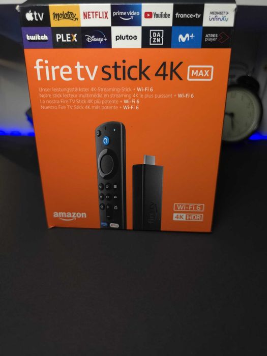 Amazon Fire TV Stick 4K Max com caixa e comando Alexa