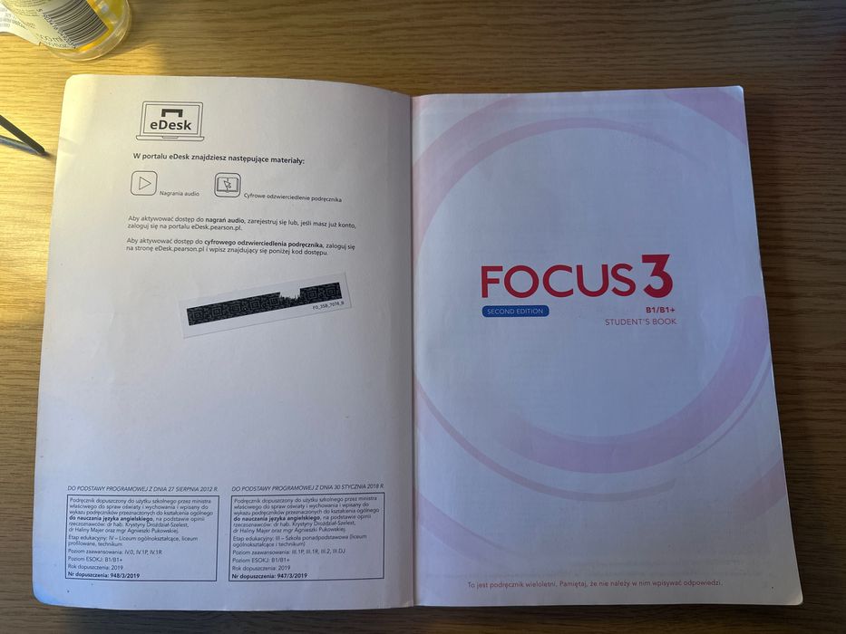 Podręcznik dla liceum i techników FOCUS3