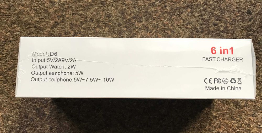 Estação de carregamento 6 em 1 (Micro USB, iPhone/Apple Watch, USB-C)