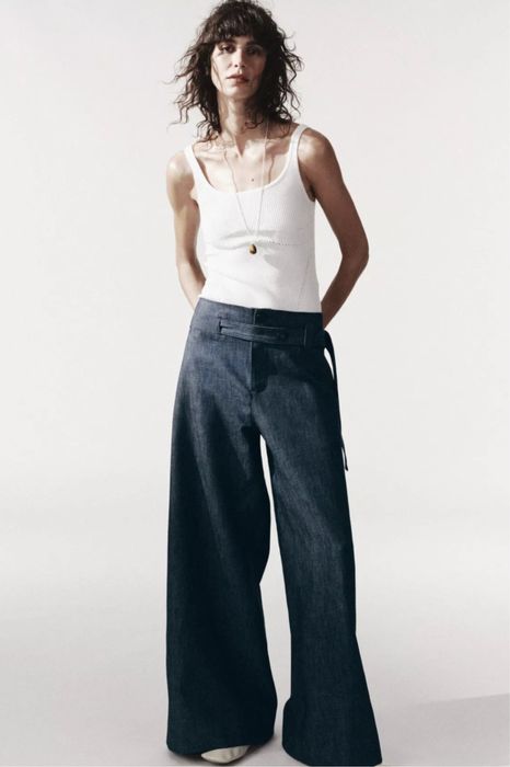 %% Spodnie z szerokimi nogawkami ZARA