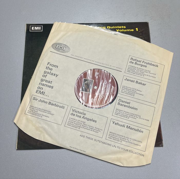 Вініл Моцарт 1967 EMI UK стерео – з власної колекції, класика