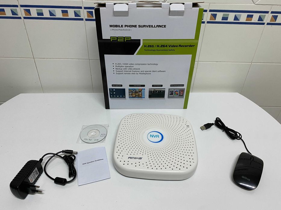 Gravador videovigilância NVR câmaras IP