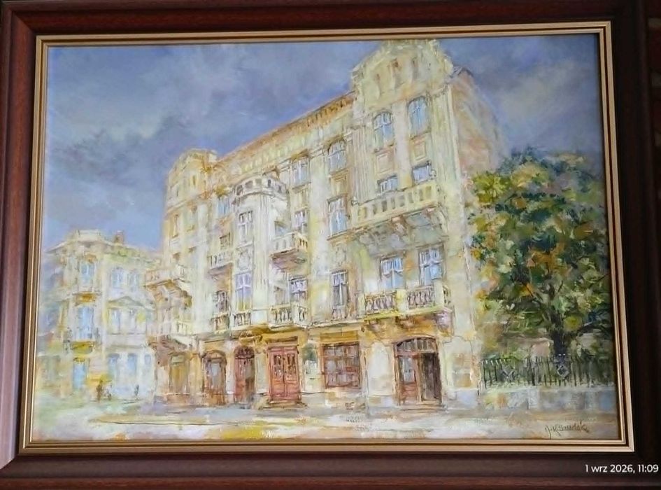 Obraz olejny "Lwów ul. Słoneczna, rok 1937"