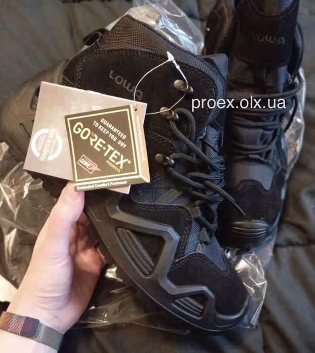 Тактичні черевики Lowa Zephyr GTX MID TF Black берці чорні військові трекінгові водонепроникні Gore Tex чоловічі берцы Lowa Zephyr чорные