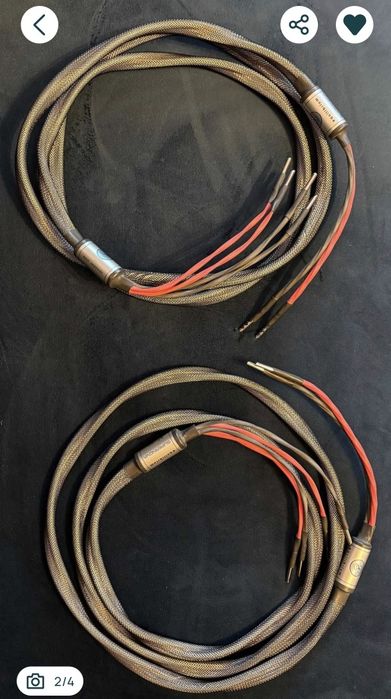Kable przewody  głośnikowe bi-wire Equilibrium Supernova o długości 2,5m