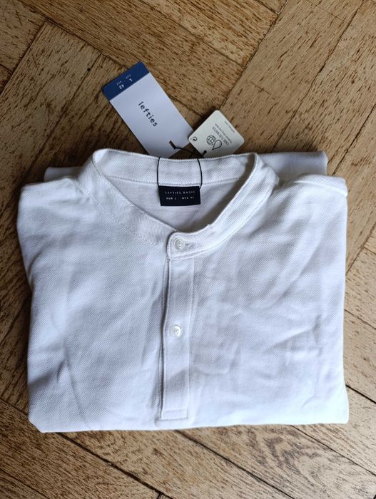 Lefties koszulka polo shirt with stand-up collar rozmiar L 42