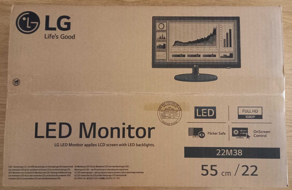 Monitor LG LED como novo c/ caixa