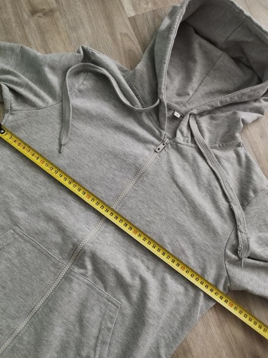 Bluza z kapturem rozpinana szara rozmiar S