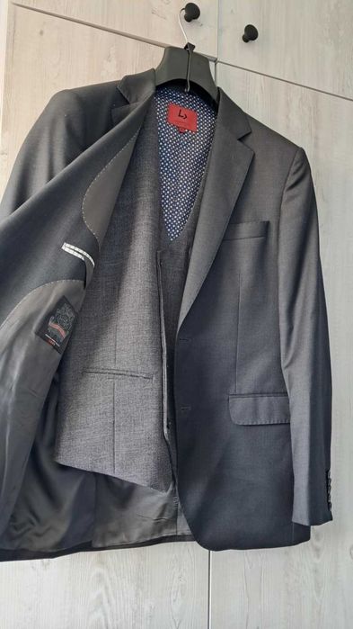 Elegancki 3częściowy garnitur 182/86 lancerto jak nowy gratis w B-stok