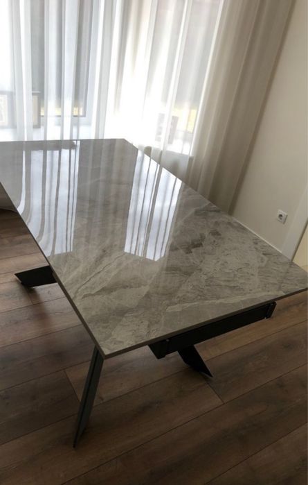 Стіл розкладний Gracio light grey кераміка 160-240см