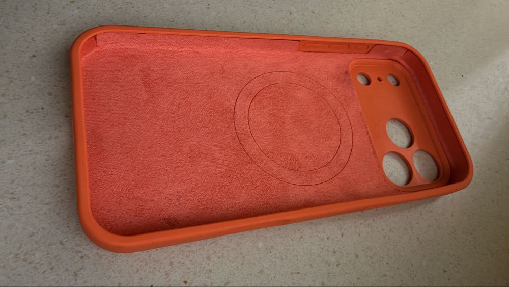Etui iPhone 17 Pro Max pomaranczowy zielony
