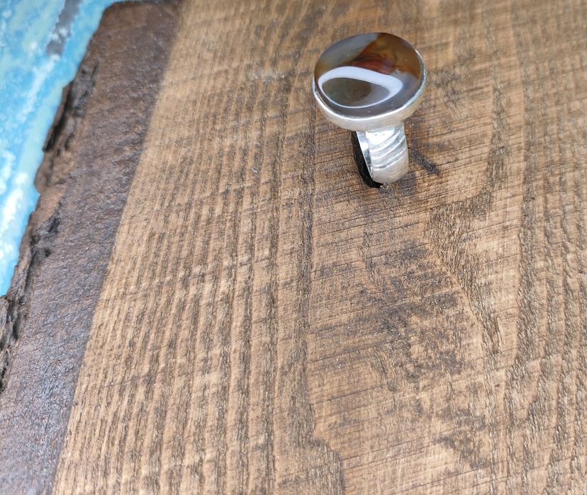 Авторское серебряное кольцо с камнем Размер 19,7-20. Серебро 925 пробы