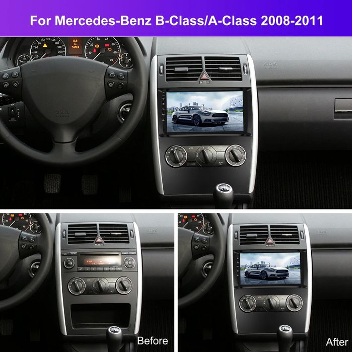 Rádio Android Mercedes Benz Classe A e B W169 Carplay GPS 4/64GB NOVO