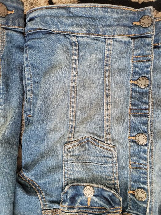 Bluza jeansowa i kamizelka 128