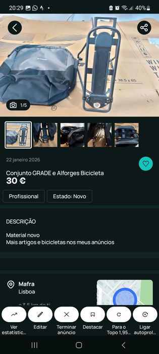 Acessórios para bicicletas oportunidades