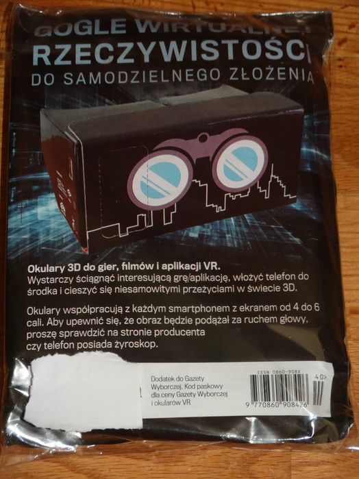 Google wirtualnej rzeczywistości na smartfon VR 4" do 6" Super! NOWE