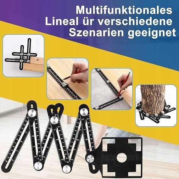 Kątownik 12-stronny aluminiowy Chilymes – szablon pomiarowy