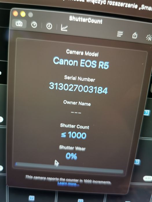 Aparat bezlusterkowiec Canon R5  kilkanaście zdjec zrobionych