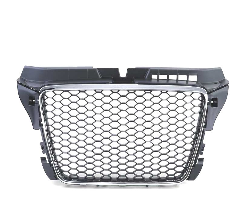 GRELHA AUDI A3 8P 08-12 PRETO CROMADO LOOK RS3