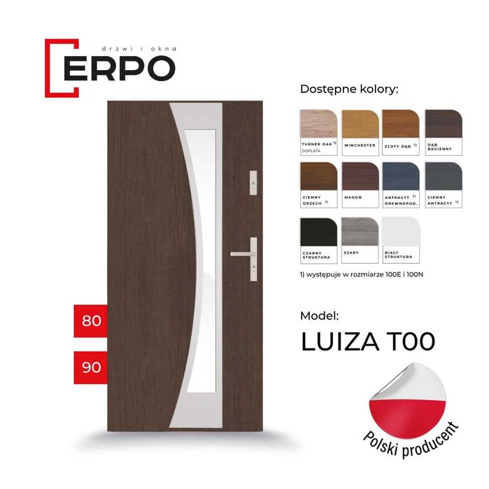 Drzwi wejściowe 80 lub 90 lewe lub prawe 72mm ciepłe, NOWOŚĆ