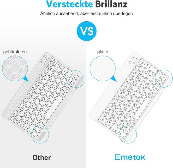 Klawiatura Bluetooth do iPad, ultra-cienka, bezprzewodowa, ładowalna