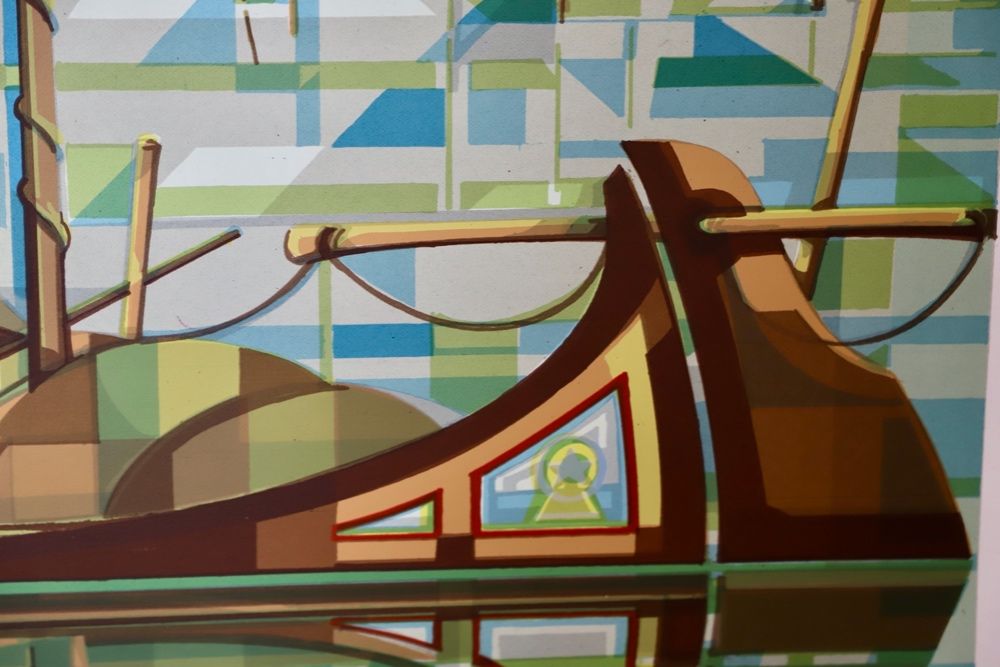 Serigrafia do artista Ernani Oliveira - Costa Nova Moliceiro