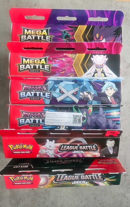 Pokemon TCG 6x Oryginalne Decki 2025 (Rival, Mega, League Battle) NOWE