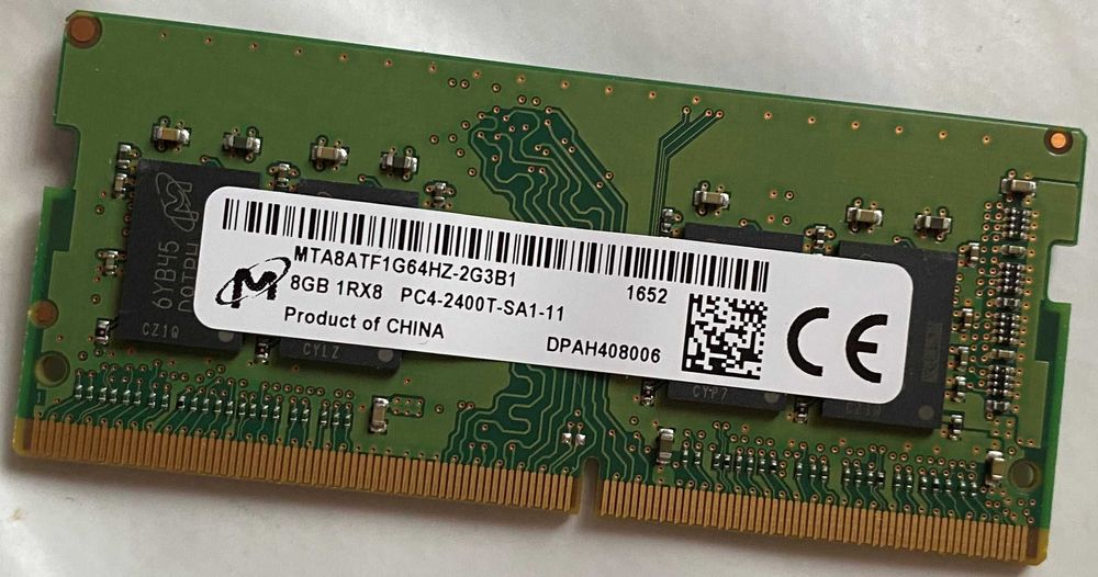 Оперативна пам'ять Micron DDR4 8Gb 2400MHz (MTA8ATF1G64HZ-2G3B1)