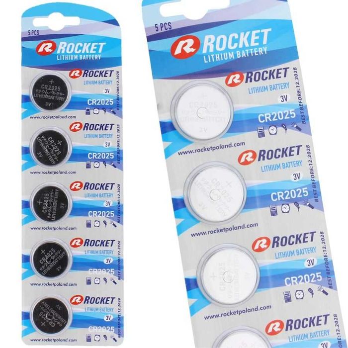 Bateria litowa Rocket CR2025 zest. 5 sztuk