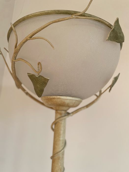 Ekskluzywna włoska lampa podłogowa  MM Lampadari - szkło murano  kuta