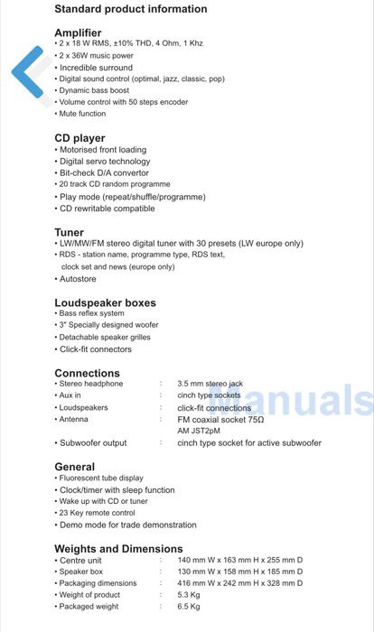 Музичний центр Philips MC 165