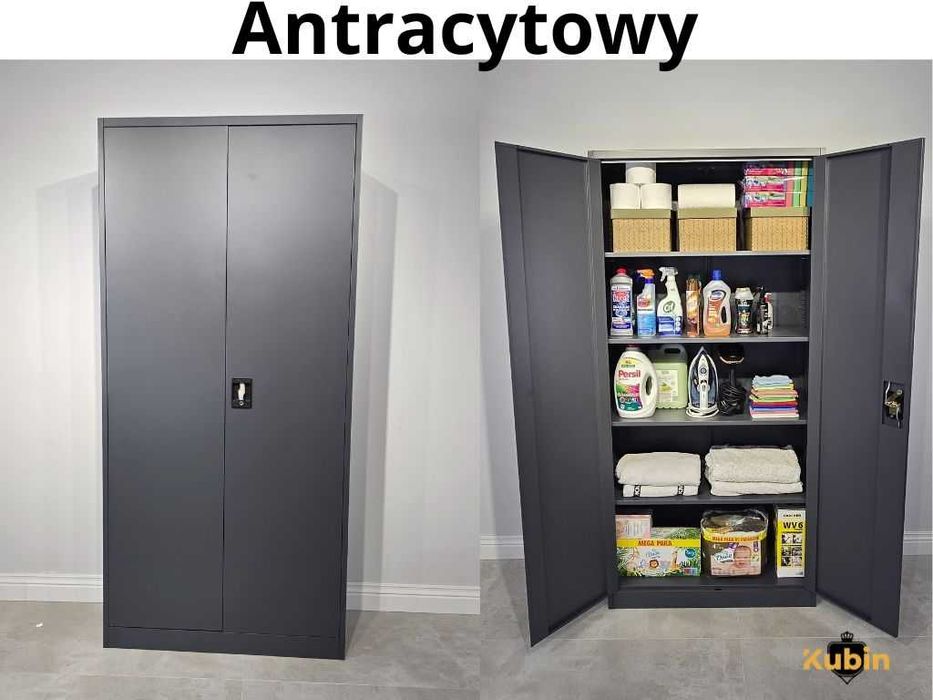 Szafa metalowa do warsztatu, garażu piwnicy, pralni. Duża i solidna