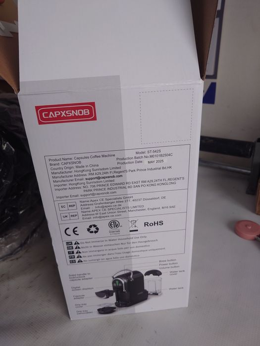 Automatyczny ekspres ciśnieniowy 19 bar Kawa mielona i kapsułki 1450 W