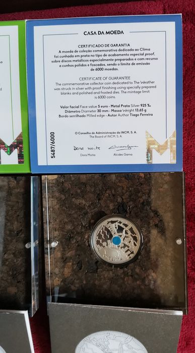 Coleção 3 moedas em prata 925 proof  "O Clima"