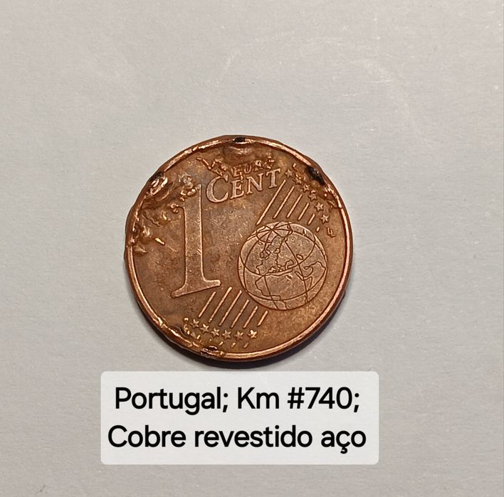1 Cêntimo; Km #740; Ano 201???