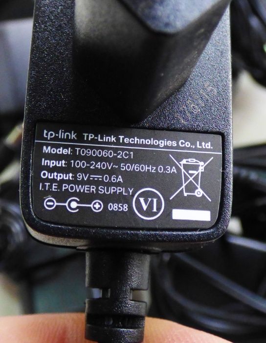 Електрошрот TP-Link 9В 9V 0,6A оригінал Блок живлення питания роутера