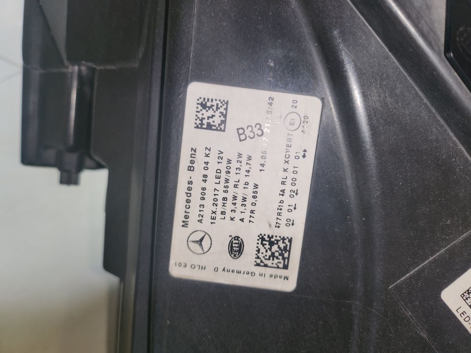 Lampa Prawa Mercedes E213 Multibim Led kompletna idealna orginalna