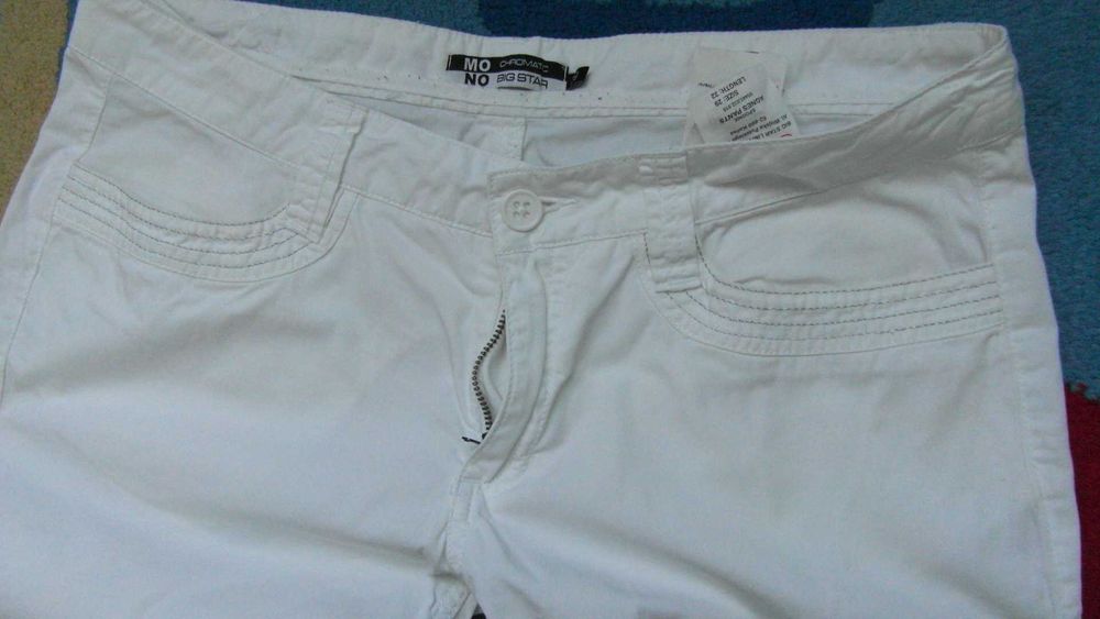 Damskie spodnie _BIG STAR - Agnes Pants / Biel_ rozmiar 29/32_fajne