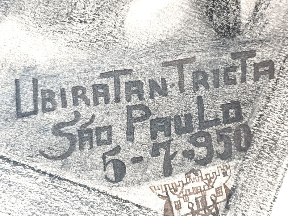 Antigo retrato de uma Senhora - assinado Ubiraton Tricta S. Paulo 1950