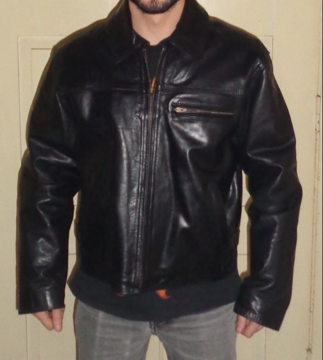 Casaca de cabedal 100% couro genuíno, como NOVA