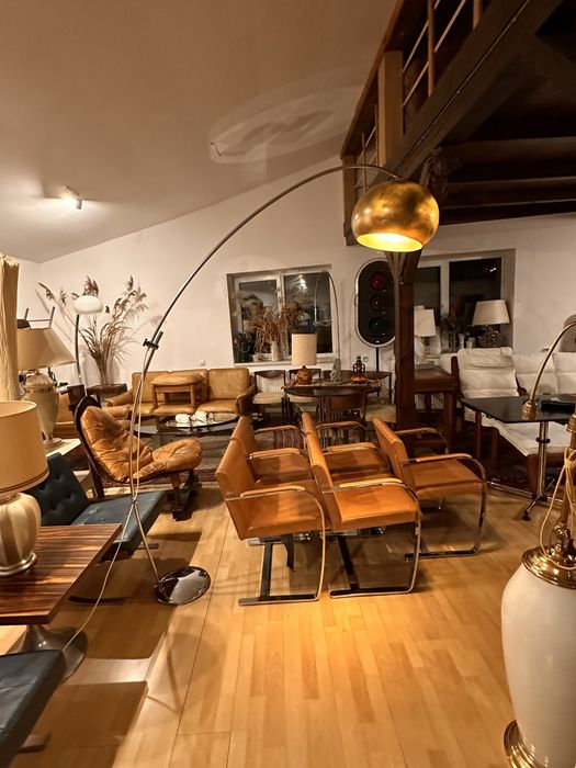 Lampa podlogowa łukowa space age. Włochy lata 70-te